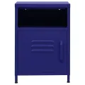 Table de chevet Bleu marine 35x35x51 cm Acier