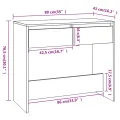 Table console Chêne Sonoma 89x41x76,5 cm Acier