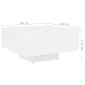 Table basse Blanc 60x60x31,5 cm Aggloméré