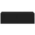 Meubles TV muraux 2 pcs noir 100x30x30 cm bois d'ingénierie