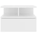 Table de chevet flottante Blanc 40x31x27 cm Bois d'ingénierie