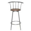 Tabourets de bar lot de 2 marron acier