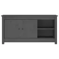 Meuble TV Gris 103x36,5x52 cm Bois de pin massif