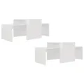 Ensemble de tables basses Blanc brillant 100x48x40 cm Aggloméré