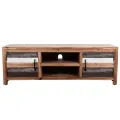 Meuble TV bois massif d'acacia 120 x 35 x 40 cm