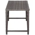 Banc de jardin 120 cm Résine tressée Gris