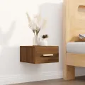Tables de chevet murales 2 pcs chêne marron 35x35x20 cm