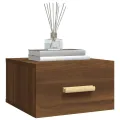 Tables de chevet murales 2 pcs chêne marron 35x35x20 cm