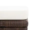 Tabourets de jardin 4 pcs avec coussins Résine tressée Marron