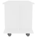 Meuble TV avec roulettes blanc 80x40x45 cm bois d'ingénierie