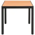 Table de jardin Marron 80 x 80 x 74 cm Aluminium et WPC