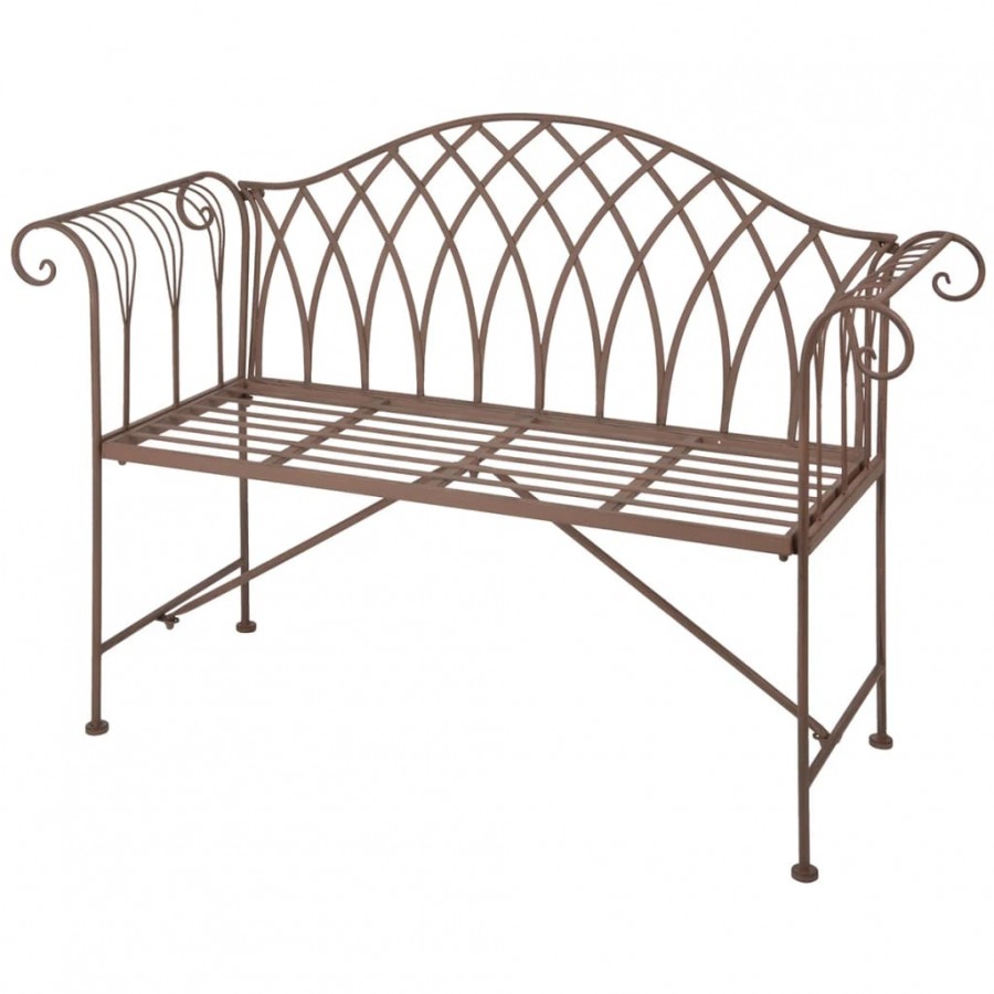 Esschert Design Banc de jardin métal de style anglais ancien MF009