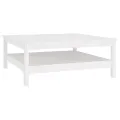 Table basse Blanc 100x100x40 cm Bois massif de pin