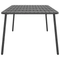 Table de jardin anthracite 200x100x71 cm acier