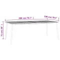Table de jardin anthracite 200x100x71 cm acier