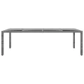 Table de jardin 250x100x75 cm Verre trempé et Résine tressée