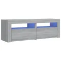 Meuble TV avec lumières LED sonoma gris 120x35x40 cm