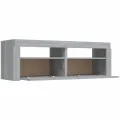 Meuble TV avec lumières LED sonoma gris 120x35x40 cm