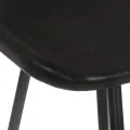 Tabourets de bar lot de 2 noir cuir véritable