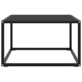 Table basse Noir avec verre noir 60x60x35 cm