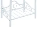 Table de chevet Acier et verre trempé 45 x 30,5 x 60 cm Blanc