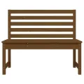 Banc de jardin marron miel 109 cm bois de pin massif