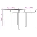 Table de jardin 159,5x82,5x76 cm bois massif de pin
