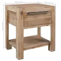 Tables de chevet avec tiroirs 2 pcs 40x30x48 cm Acacia solide