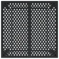 Table de jardin anthracite 80x80x72 cm acier
