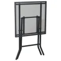 Table de jardin pliable anthracite 50x50x72 cm maille d'acier