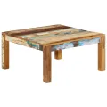 Table basse 80x80x40 cm Bois de récupération massif
