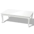 Table basse 115x65x42 cm Blanc brillant