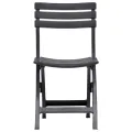 Chaises de jardin pliables 2 pcs Plastique Anthracite