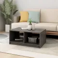 Table basse Gris 75x50x33,5 cm Bois de pin massif