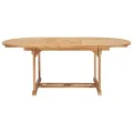 Table de jardin extensible 150-200x100x75 cm Teck solide