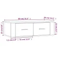 Armoire TV suspendue Chêne marron 80x36x25 cm Bois d'ingénierie