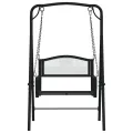 Balancelle 124 cm Noir Acier