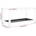 Table basse Marron foncé et noir 90x45x45 cm MDF et fer