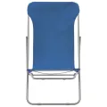 Chaises de plage pliables 2 pcs Acier et tissu oxford Bleu