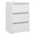 Tables de chevet 2 pcs Blanc 40x35x62,5 cm Aggloméré
