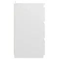 Tables de chevet 2 pcs Blanc 40x35x62,5 cm Aggloméré