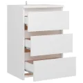 Tables de chevet 2 pcs Blanc 40x35x62,5 cm Aggloméré