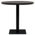 Table de bistro MDF et acier Rond 80 x 75 cm Frêne foncé