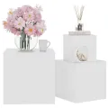 Tables d'appoint 3 pcs Blanc Aggloméré