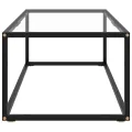 Table basse Noir avec verre trempé 100x50x35 cm