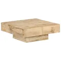 Table basse 80x80x28 cm Bois de manguier massif