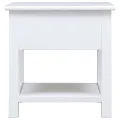 Table d'appoint Blanc 40x40x40 cm Bois de Paulownia