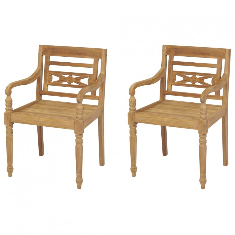 Chaises Batavia 2 pcs Bois de teck solide