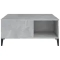 Table basse gris béton 80x80x36,5 cm bois d'ingénierie