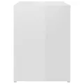 Tables de chevet 2 pcs Blanc brillant 40x30x40 cm Aggloméré